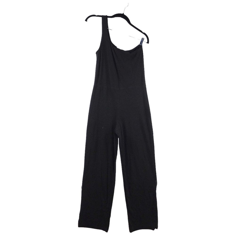 Skin Organic Black One‎ Shoulder Jumpsuit Size Medium
